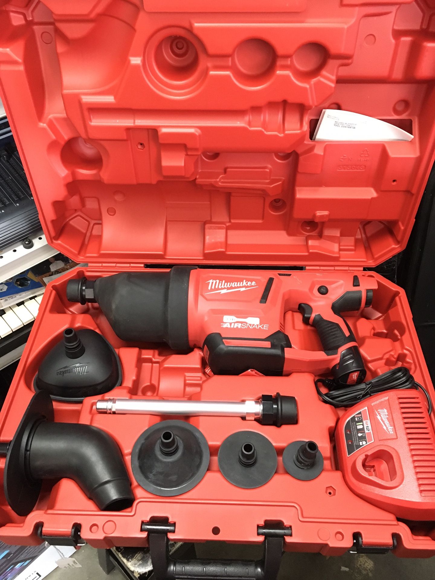 Milwaukee 12v Air Snake Drain Cleaner Kit