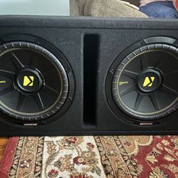 KICKER 44DCWC122 Dual CompC 12" Subwoofers in Vented Enclosure 2-Ohm
