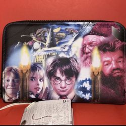 Loungefly Harry Potter Trilogy Sorcerers Stone Zip Around Wallet