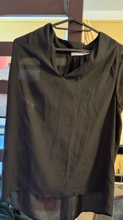 💚Violet & Claire Black Sheer V-Neck Blouse Size M💚
