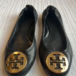 Tory Burch Women’s Black Flat Shoes Size 7.5