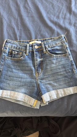 Girl Denim Jean Shorts with Cuffed Hem