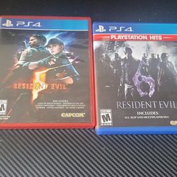Resident Evil PS4 Bundle – RE5 + RE6 – Great Condition