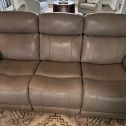 Leather Power Recliner Sofa & Loveseat