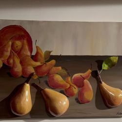 3D Pear Still-Life Artwork 