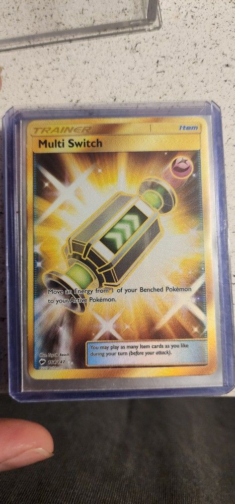 gold switch pokemon card trainer 151 Like new You may play as many Item cards as you like during your turn Vintage Pokemon Single Card -