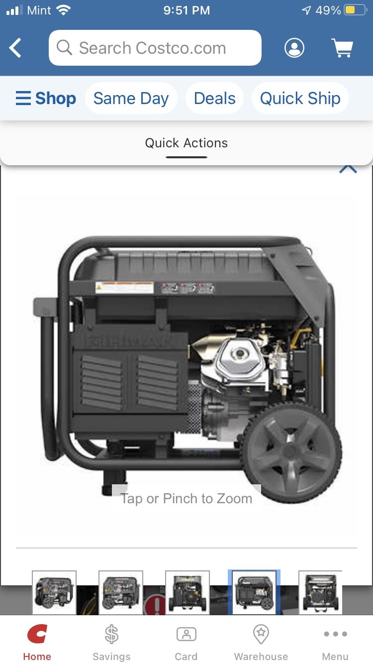 New Still In The Box- Firman 7500 Continuous Power- Triple Fuel Generator