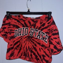 PINK black and red XS crop top 