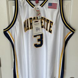  MITCHELL & NESS 100% AUTHENTIC 2003 MARQUETTE DWAYNE WADE JERSEY!