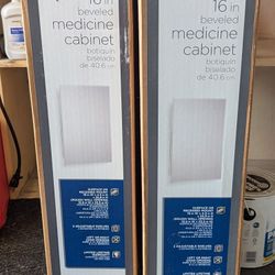 2 New  16-inch Beveled Medicine Cabinet 