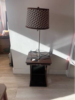 Lamp/end table/charging dock combo