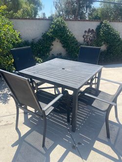 Free Square Patio Table And Chair Set