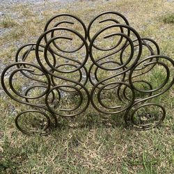 Eight (8) Bottle Metal Wine Rack 