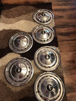 1957 14” CHEVY STOCK HUBCAPS