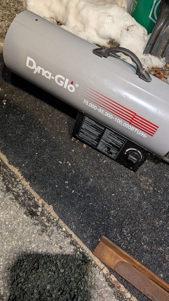 Dyna glo 70,000-85,000-100,000 BTU portable propane heater New Old Stock