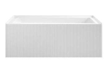 White Alcove Fluted Tub