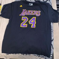 LOS ANGELES LAKERS KOBE BRYANT BLACK MAMBA ADIDAS SHIRT