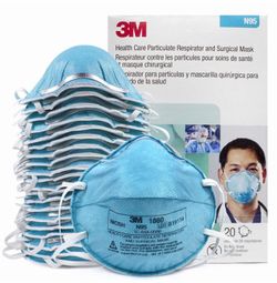 3M™ 1860 N95 Surgical Face Mask – 20 Pack  This N95-certified surgical respirator filters at least 95% of non-oily airborne particles and is designed 