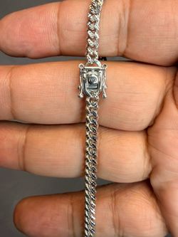 Silver Miami Cuban Link Chain w/ Box Lock