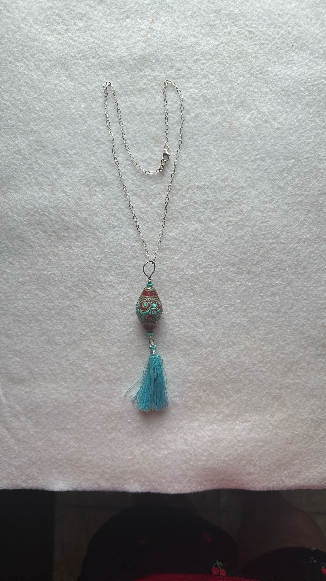 Turquoise And Red Coral Necklace