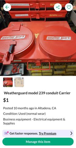  Weatherguard model 239 conduit Carrier