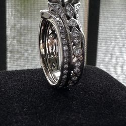 Anillo de Compromiso Oro Blanco 14k Y Diamantés 