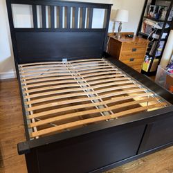 Ikea Helmes Queen Bedframe Black