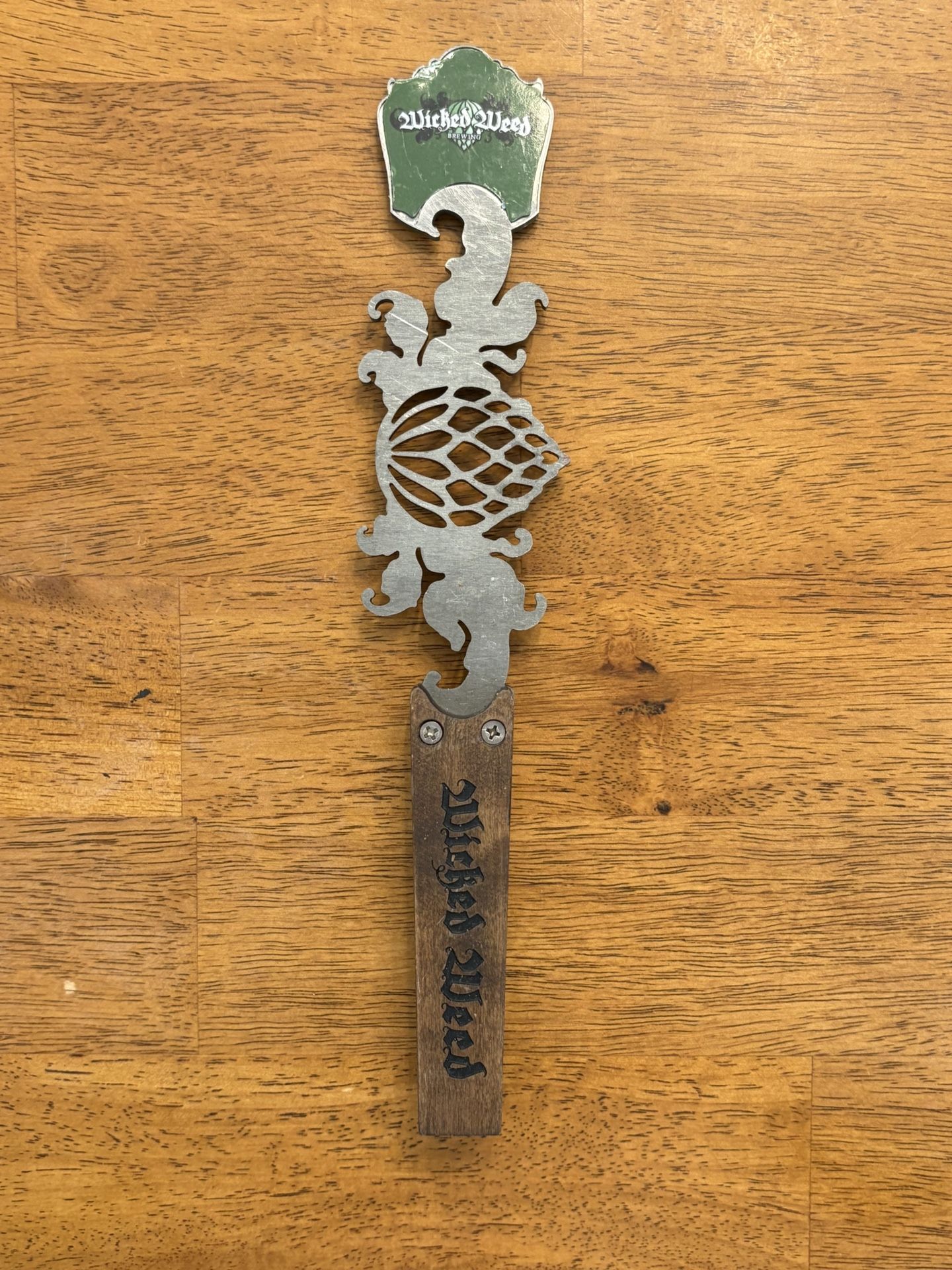 ๐ป Wicked Weed Brewing Tap Handle โ Metal & Wood โ Asheville NC Craft Beer ๐