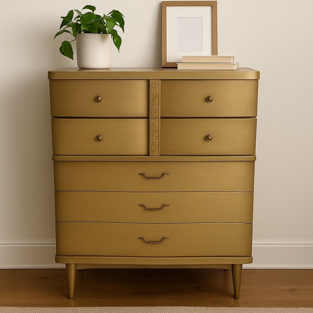 🪞 Vintage Bassett Mid-Century Highboy Dresser – Excellent Condition