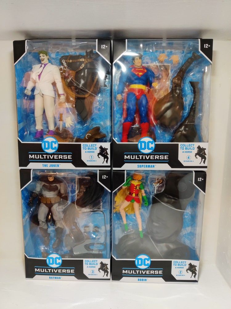 McFarlane Toys Batman: The Dark Knight Returns Full Set Of 4 Build-a-figure Action Figures, Brand New, Unopened, Still Factory Sealed