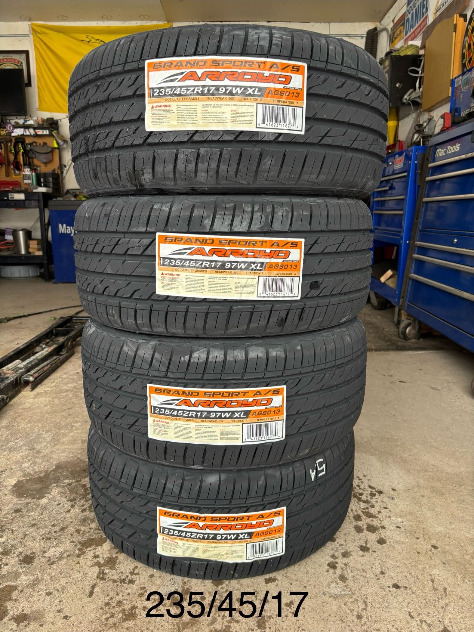 (4) - 235/45/17 Arroyo Grand Sport A/S Tires
