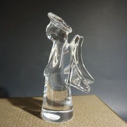 Rare vintage The Toscany Collection Clear 24% Lead Crystal Angel Figurine home decor