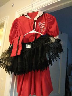 50s costume with Can Can and hat