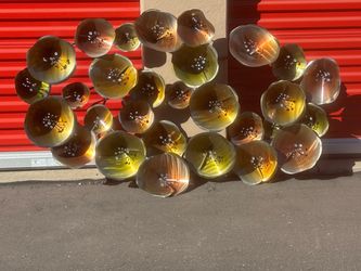 Large Metal Flower Wall Art Sculpture