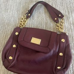 Michael Kors Purse - Red/Burgundy color Gold Hardware