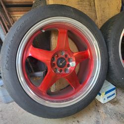 VORS SP1 Red/ W Machined Lip 18x8 5x112 (Audi/VW/Mercedes/BMW)