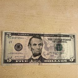 $5 Star Note
