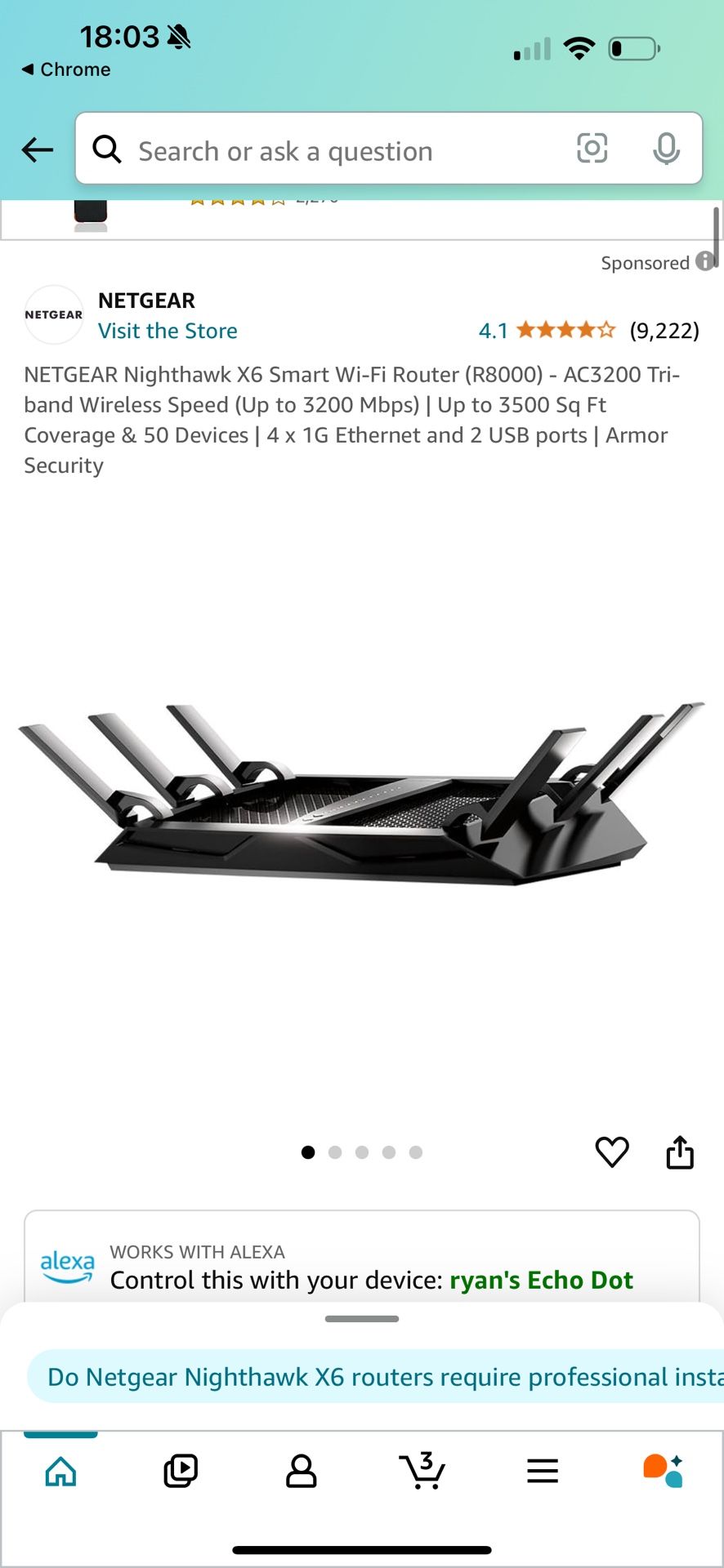 Neat gear Nighthawk X6 WiFi Router