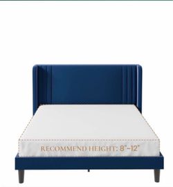 Queen velvet bed frame