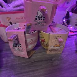 Hello Kitty Cereal Bowls With Sticks 