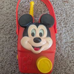 Vintage Disney Mickey Mouse Windup Music Box Radio by ILLCO Works Baby Toy