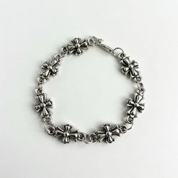 Silver cross bracelet