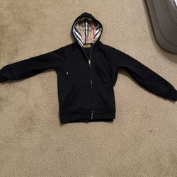 Black Burberry Zip Up