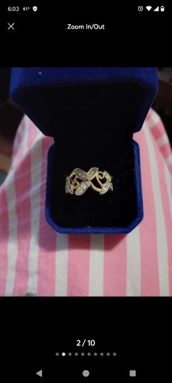 18k Yellow Gold Diamond Accent Ring GEA Is The Maker Stamped On The Inside 5.94 Ctw