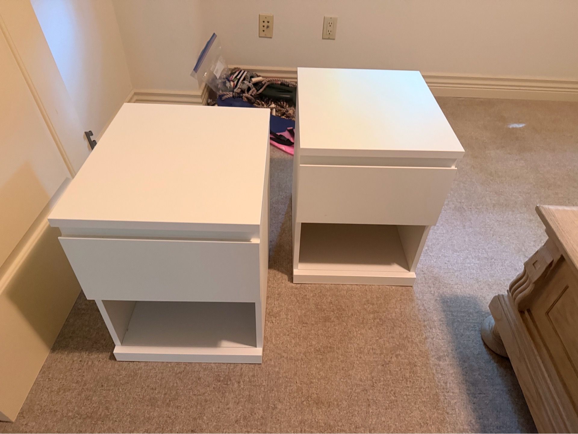 IKEA Malm White Bedside Tables (set of two)