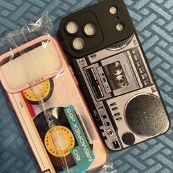 *BUNDLE DEAL* Retro Boombox and Cassette iPhone 17 Pro Max Cases