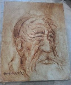 Oil on canvas by Wallace R Fisher