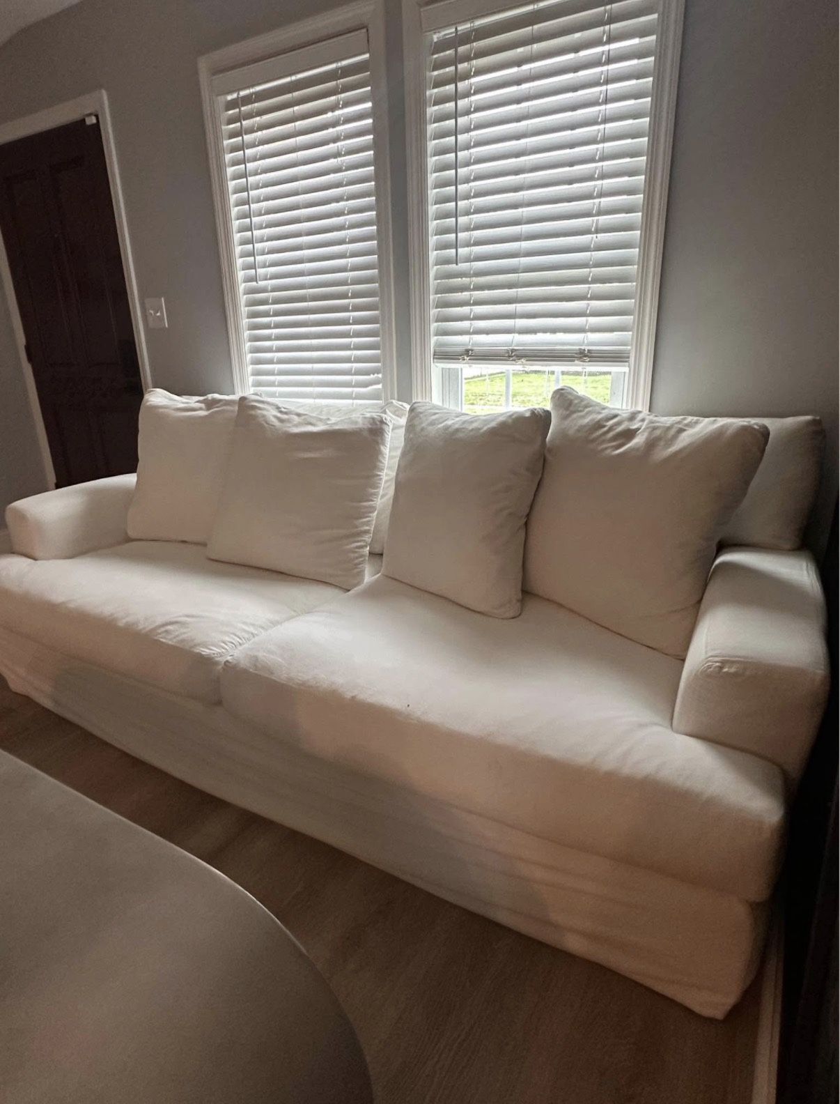 Lightly Used 4 Seat White Sofa L93 x W40
