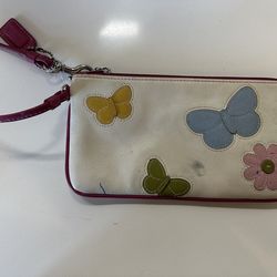 Coach Butterfly Wristlet