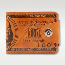 $100 Bill PU Leather Wallet
